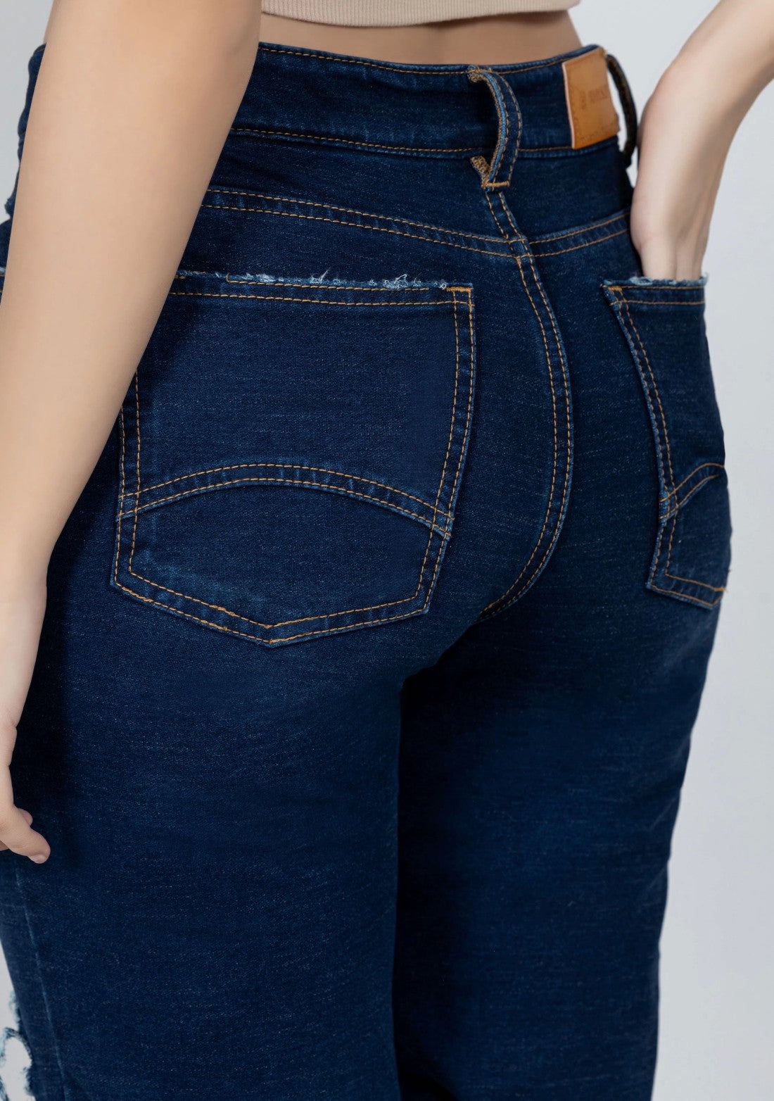 Blue Slim Fit Women's Distressed Jeans bottom wear
