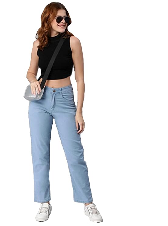 female Denim Straight Fit Jeans bottomwear