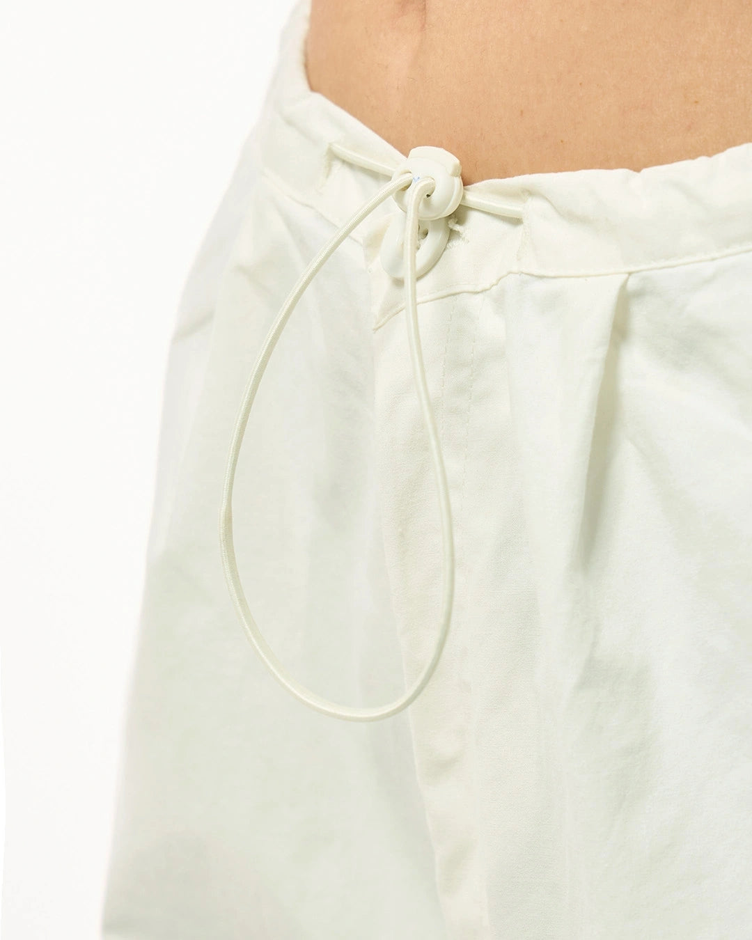 Women's Off White Oversized Cargo Parachute Pants bottomwear