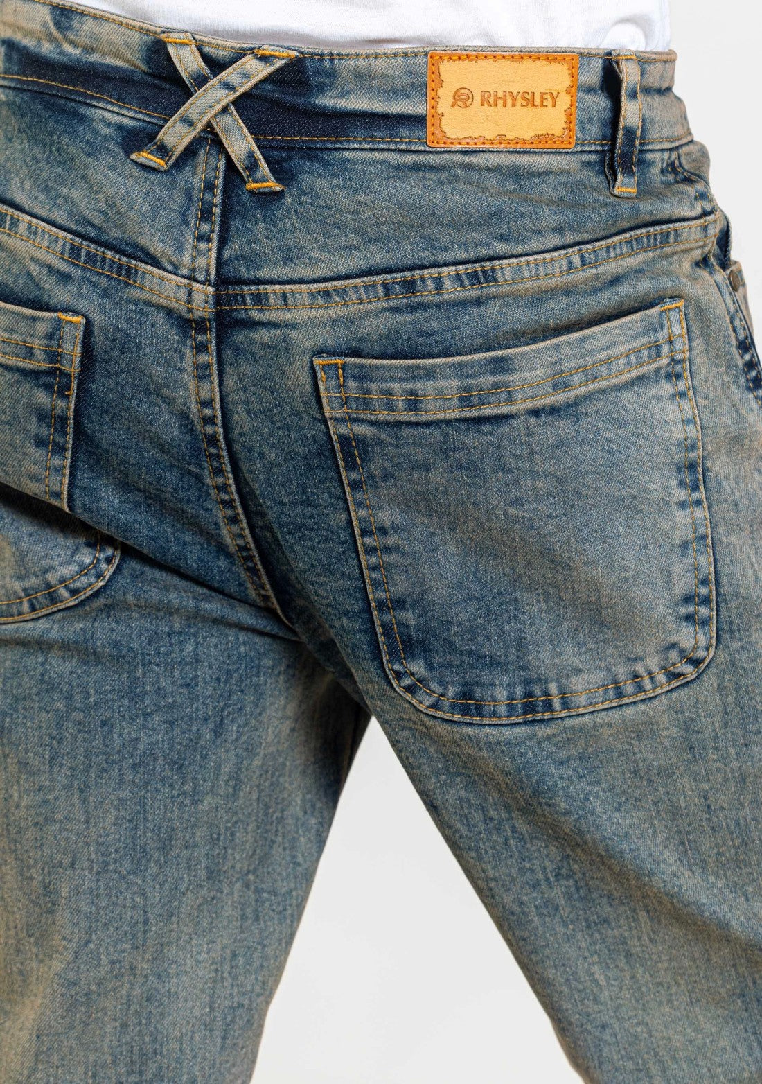 Two Tone Boot Cut Men's Fashion Jeans Male Bottomwear