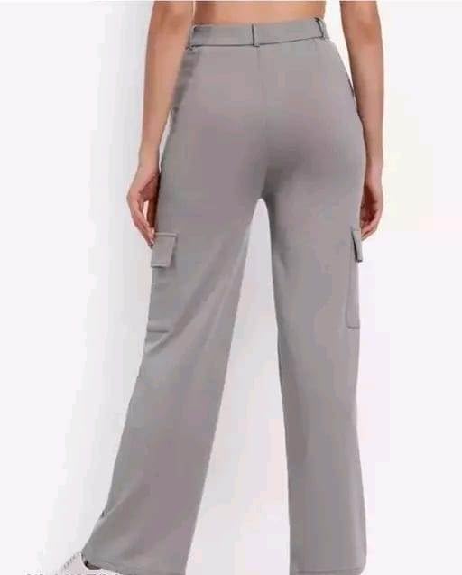 Symbol Women's High Rise Calf Length Culotte Office Pants (with Self Fabric Belt) bottomwear