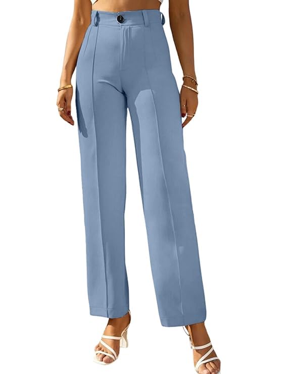 ROYALICA Women's High-Waisted Pant |Bell Bottom Trendy Retro-Chic Trousers - Perfect for Every Occasion bottomwear