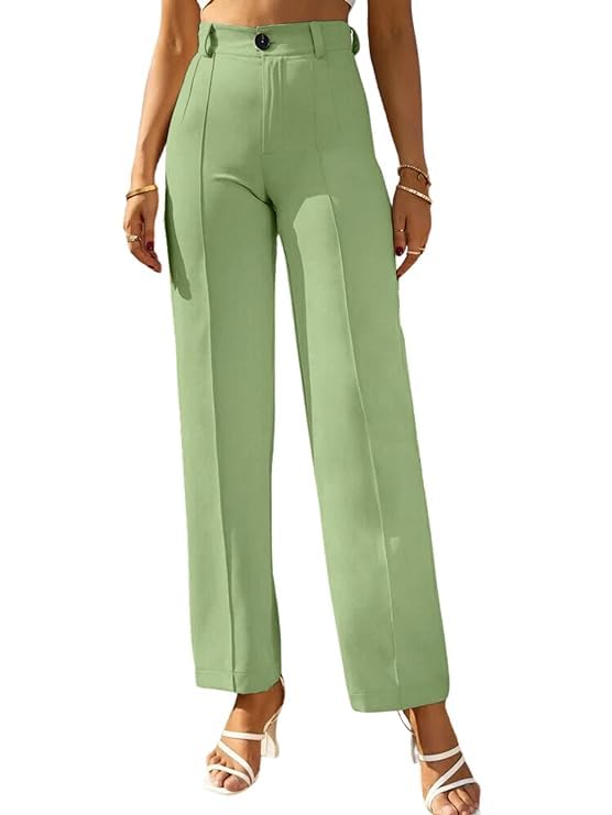 ROYALICA Women's High-Waisted Pant |Bell Bottom Trendy Retro-Chic Trousers - Perfect for Every Occasion bottomwear