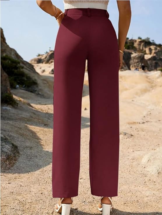 ROYALICA Women's High-Waisted Pant |Bell Bottom Trendy Retro-Chic Trousers - Perfect for Every Occasion bottomwear