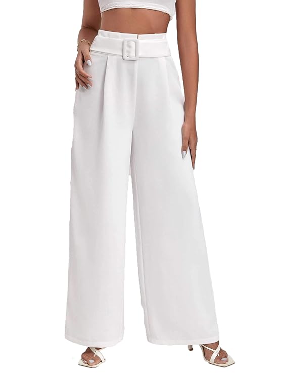 Women's High Rise Viscose Rayon Relaxed Fit Korean Trousers bottomwear