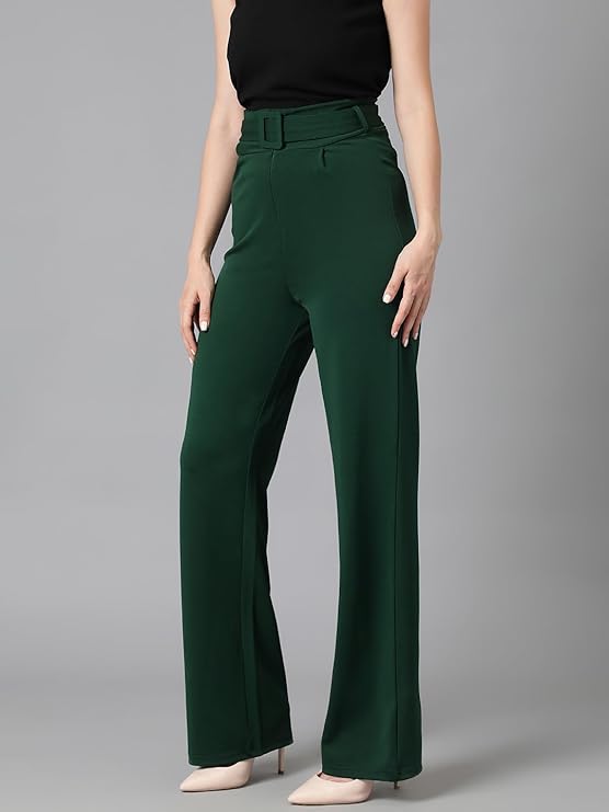 Women's High Rise Viscose Rayon Relaxed Fit Korean Trousers bottomwear