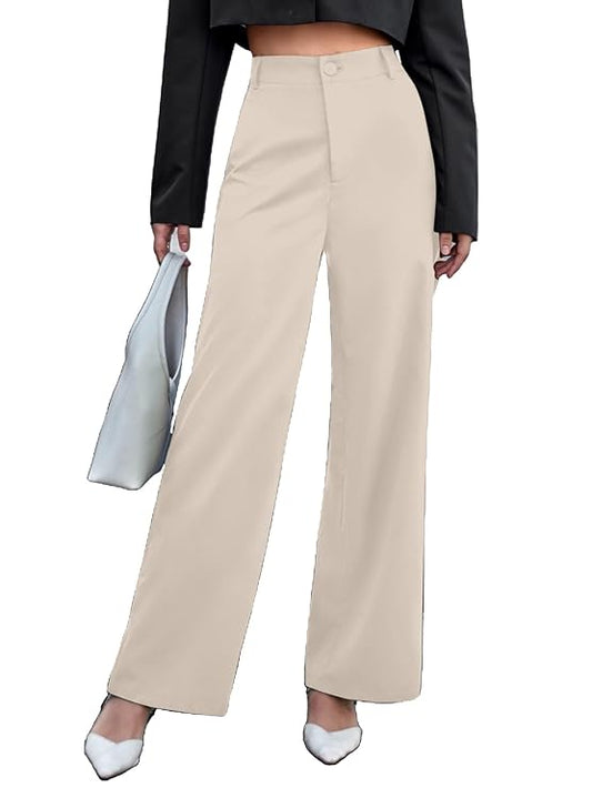 female High Waist Wide Leg Pants  bottomwear