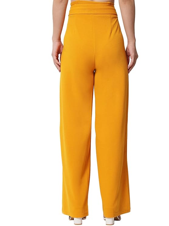 Women's High Rise Viscose Rayon Relaxed Fit Korean Trousers bottomwear