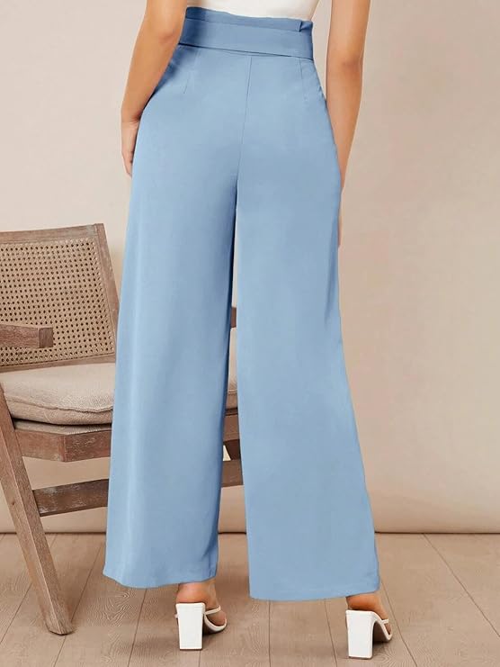 Women's High Rise Viscose Rayon Relaxed Fit Korean Trousers bottomwear