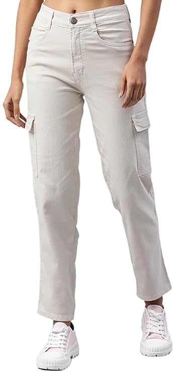 female High-Rise Stretchable Clean Look Joggers bottomwear