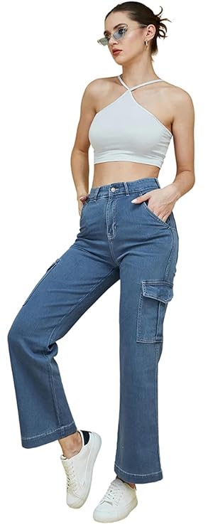 female High-Rise Stretchable Clean Look Joggers Style Jeans bottomwear