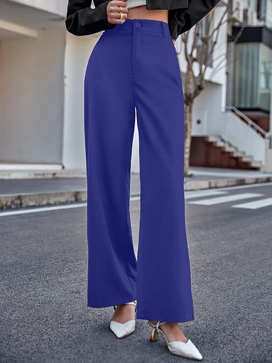 female High Waist Wide Leg Pants  bottomwear