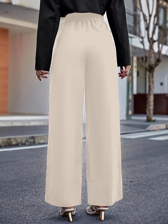 female High Waist Wide Leg Pants  bottomwear