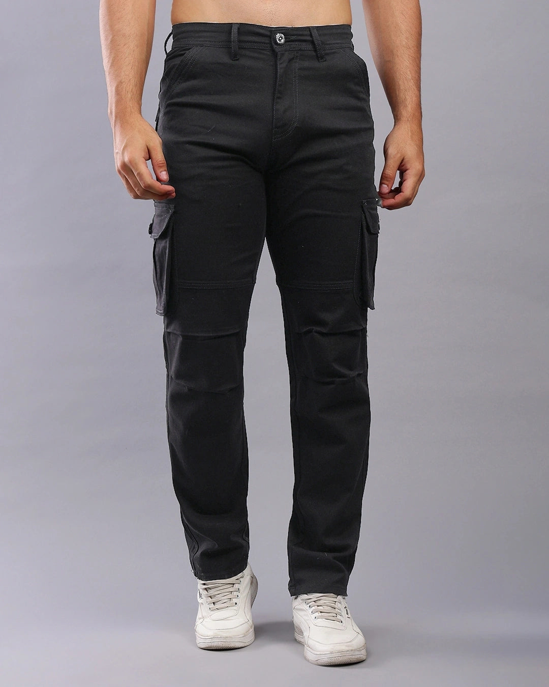 Men's Cargo Jeans Male Bottamwear