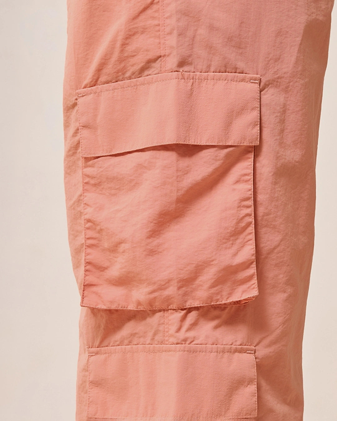 Women's Blue Oversized Cargo Parachute Pants bottomwear